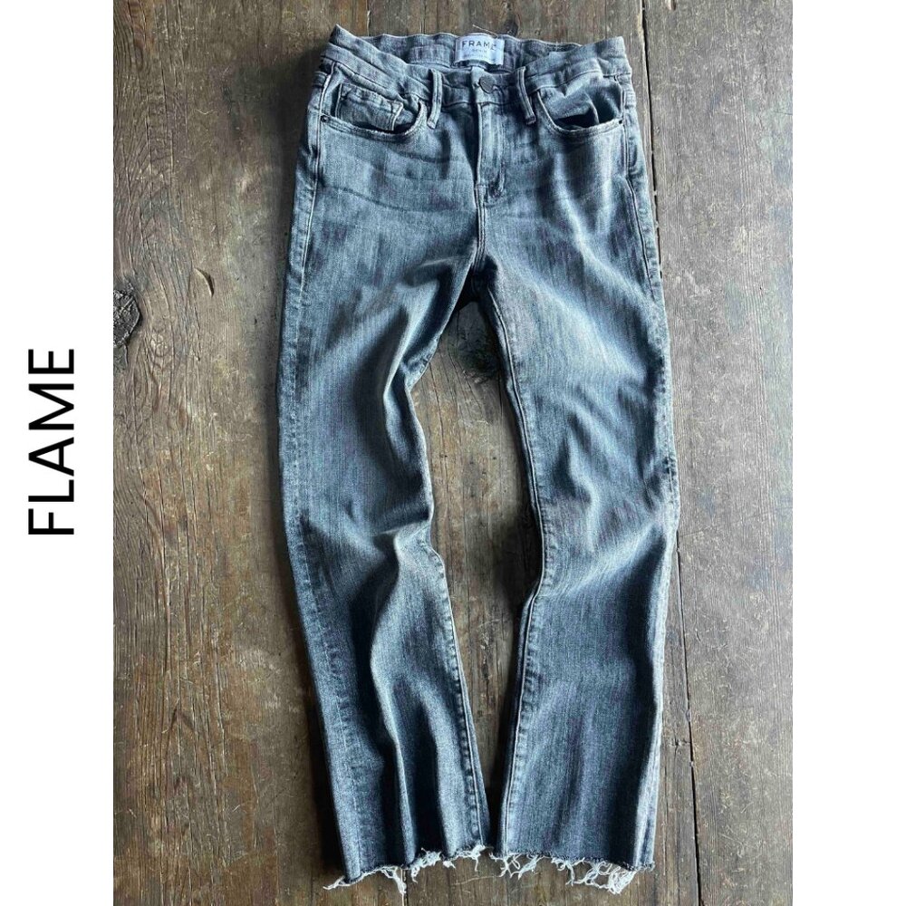 Frame I  Le Crop Mini Boot Black  Jeans  I  size 26